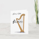 Harp Blank Note Card