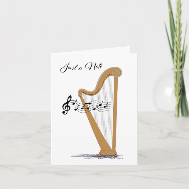 Harp Blank Note Card (Front)