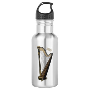 Harp cartoon illustration  532 ml water bottle