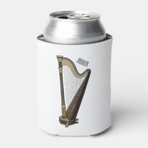 Harp cartoon illustration can cooler