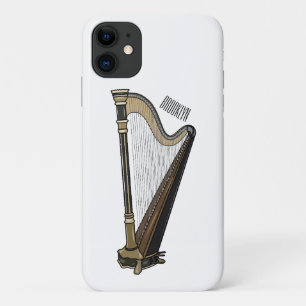 Harp cartoon illustration Case-Mate iPhone case