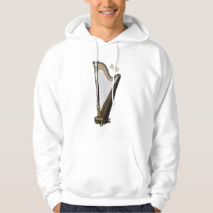 Harp cartoon illustration  hoodie