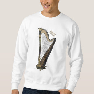 Harp cartoon illustration  sweatshirt