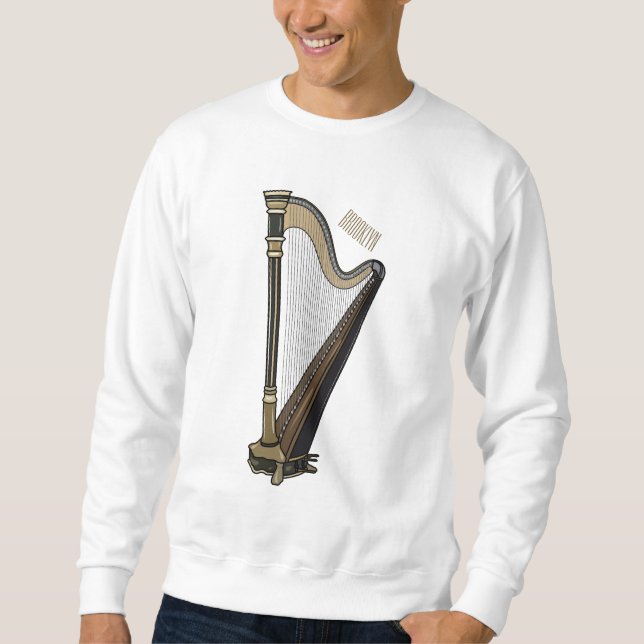 Harp cartoon illustration  sweatshirt (Front)