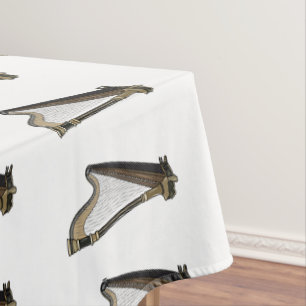 Harp cartoon illustration tablecloth
