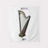 Harp cartoon illustration