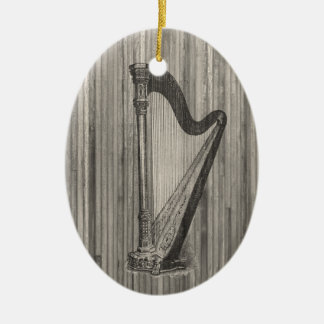 Harp Engraving Pendant Ornament