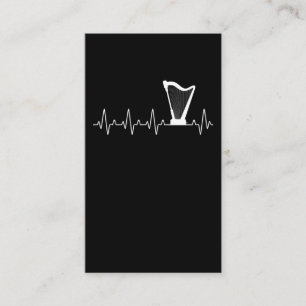 Harp Heartbeat Musician Harp Player Business Card