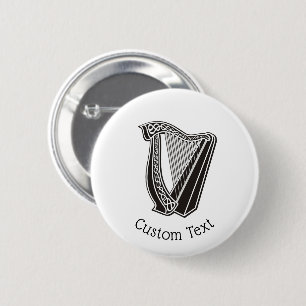 Harp Icon 6 Cm Round Badge