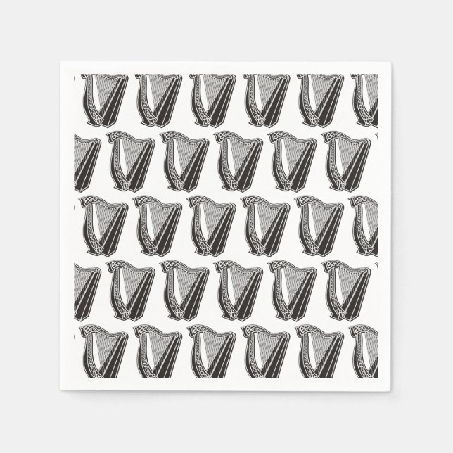 Harp Icon Background Napkin (Front)