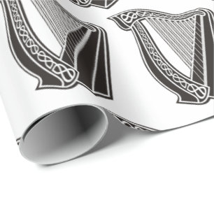 Harp Icon Background Wrapping Paper