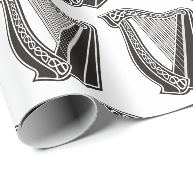 Harp Icon Background Wrapping Paper (Roll Corner)