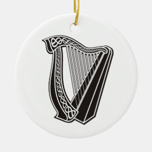 Harp Icon Ceramic Tree Decoration