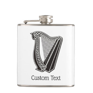 Harp Icon Hip Flask