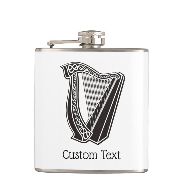 Harp Icon Hip Flask (Front)