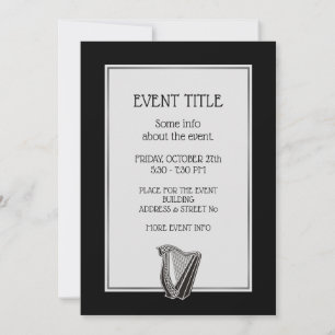 Harp Icon Invitation