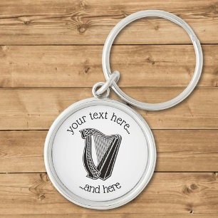 Harp Icon Key Ring