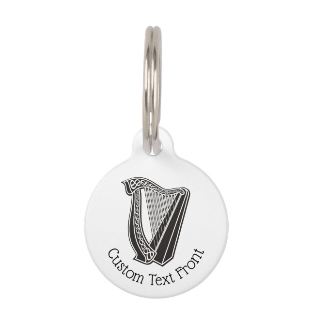 Harp Icon Pet Tag (Front)