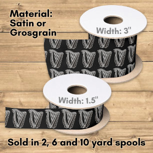 Harp Icon Satin Ribbon