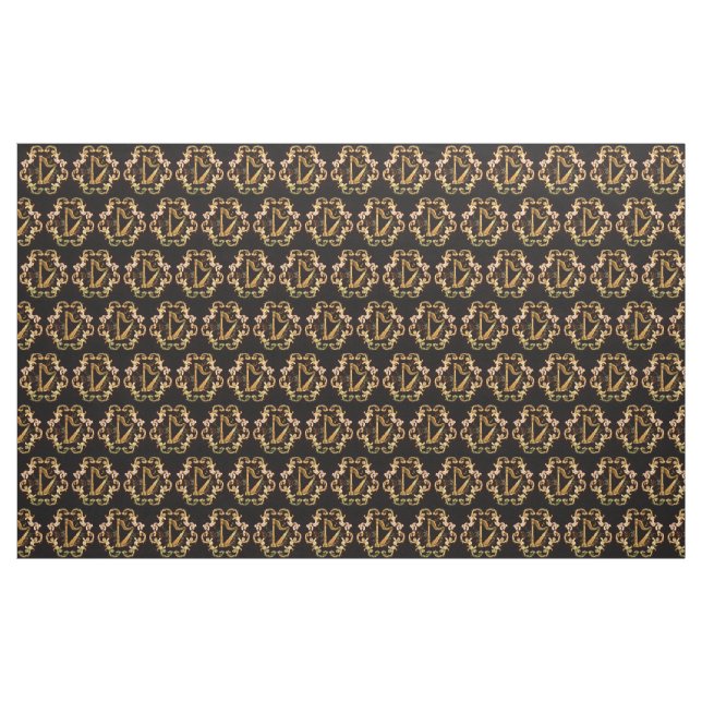 Harp in golden colour fabric (Yard)