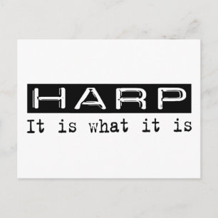 Harp It Is Postcard