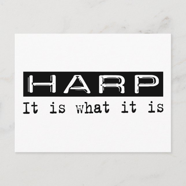Harp It Is Postcard (Front)