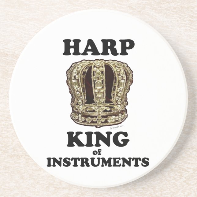 Harp King of Instruments Coaster (Front)