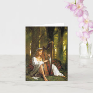 Harp Lady Card