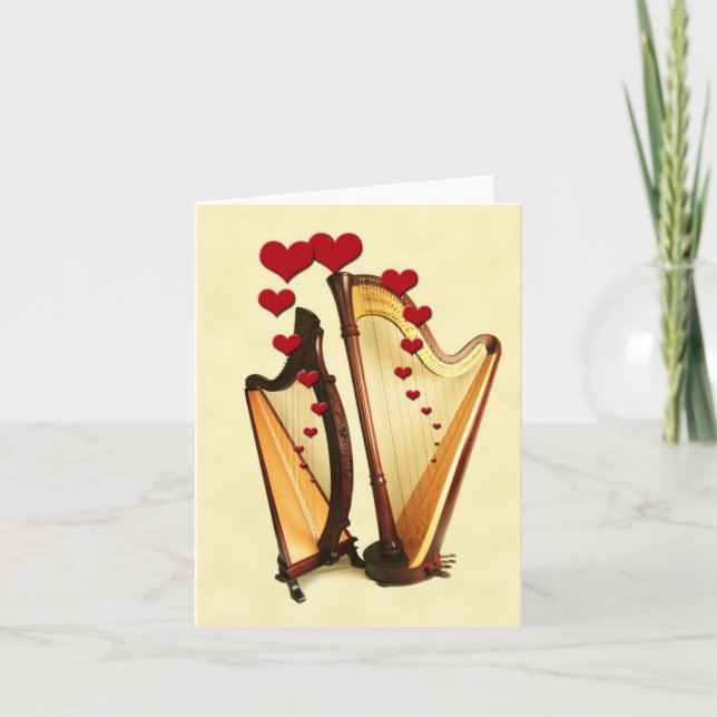 Harp Love Note Card (Front)