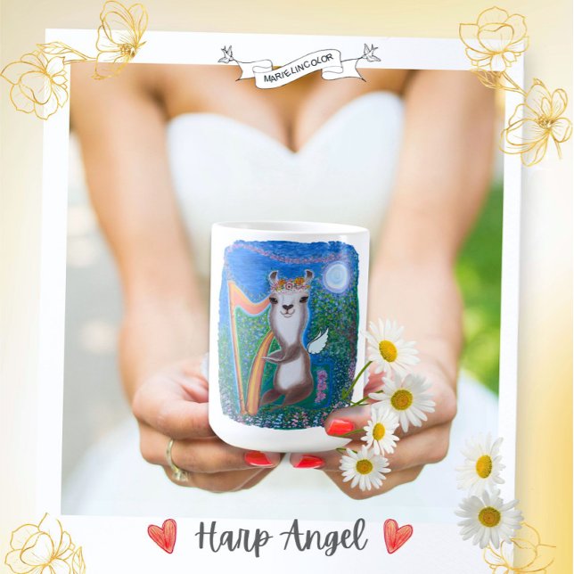Harp Moon Angel Coffee Mug (Creator Uploaded)