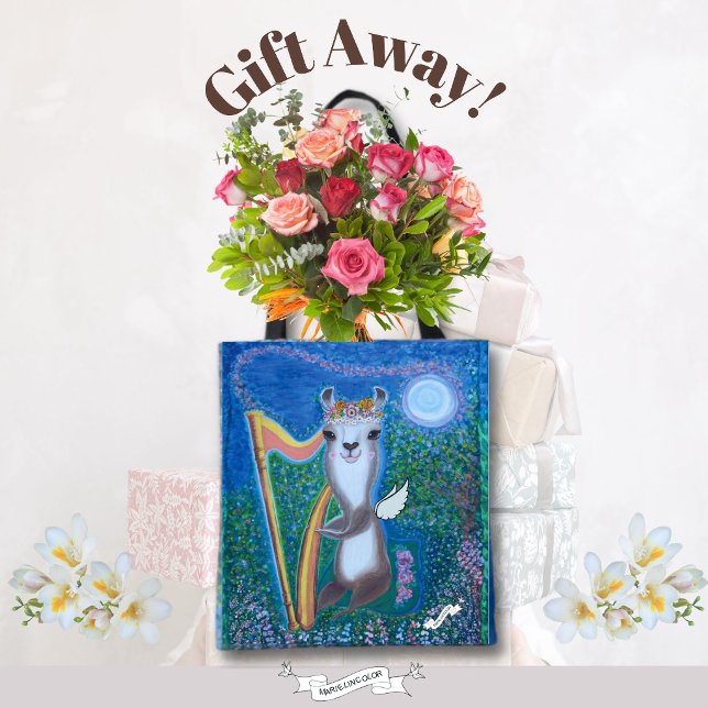 Harp Moon Serenade Tote Bag (Creator Uploaded)