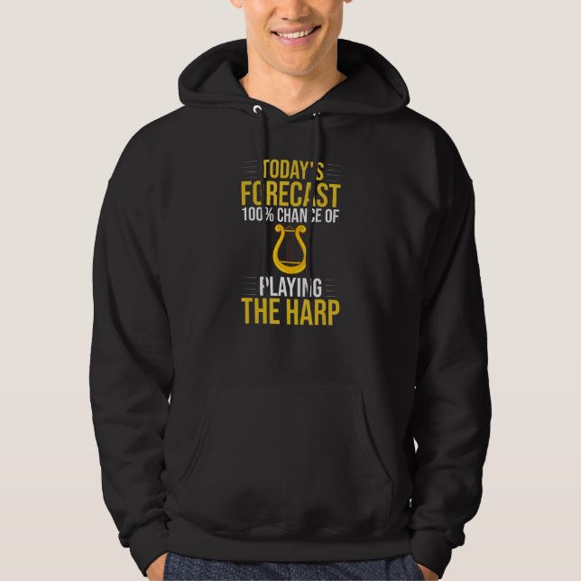 Harp Music Instrument Player Beginner Lesson 9 Hoodie (Front)