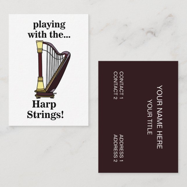 Harp Musical Instrument Harp Business Card (Front/Back)