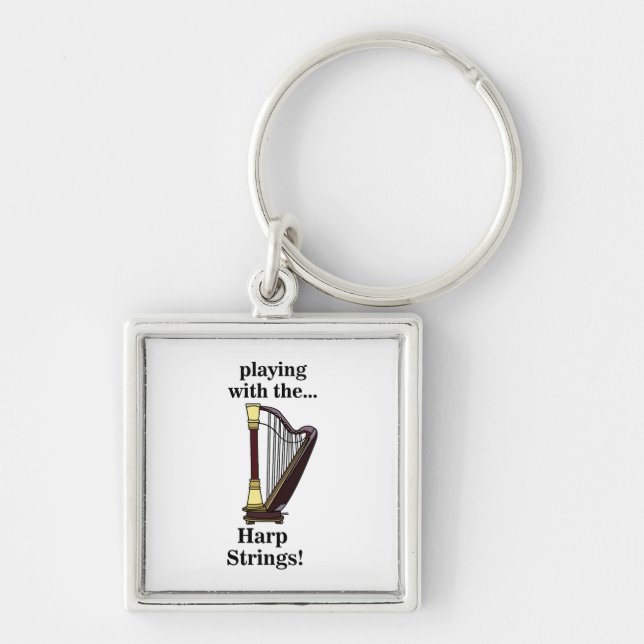 Harp Musical Instrument Harp  Key Ring (Front)