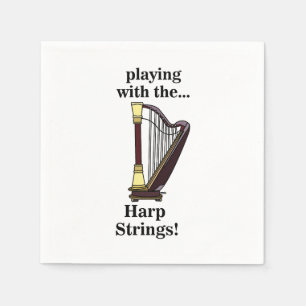 Harp Musical Instrument Harp Party Napkin