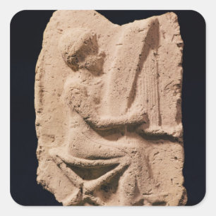Harp player, 1830-1600 BC Square Sticker