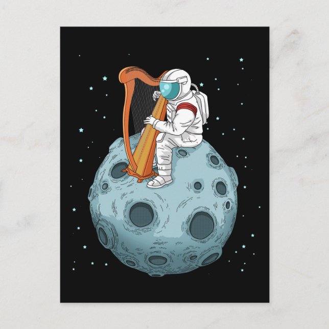 Harp Player Gifts Girls Harpist Gift Women Harp Postcard (Front)