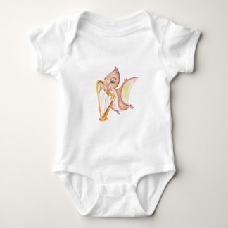 Harp Playing Dinosaur Baby Bodysuit