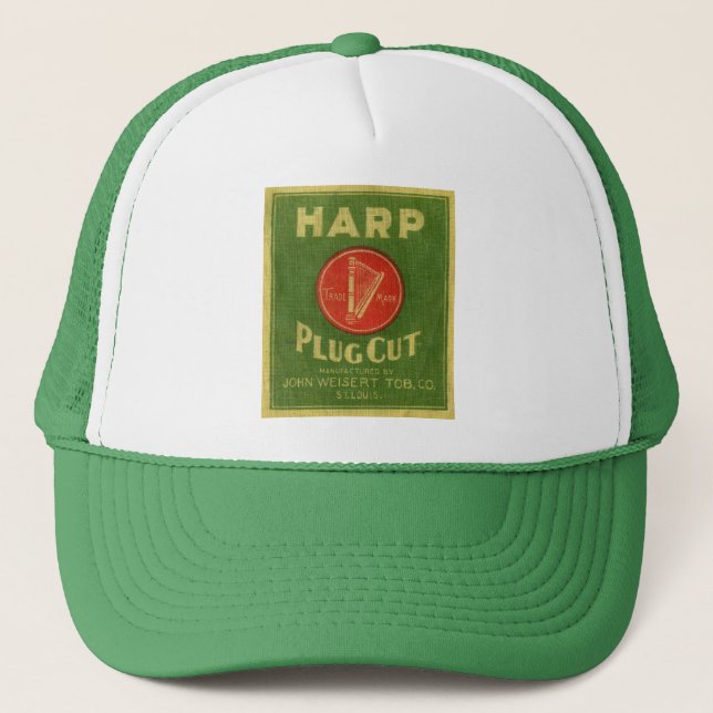 Harp Plug Cut Tobacco Trucker Hat (Front)