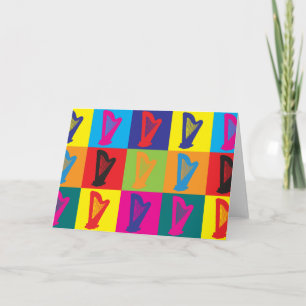 Harp Pop Art Card