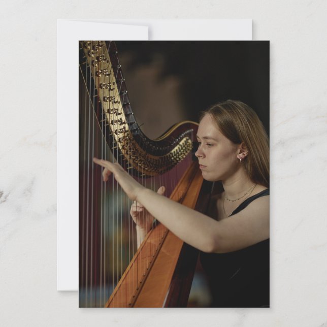 Harp Recital Concert Classical Music Invitation (Front)