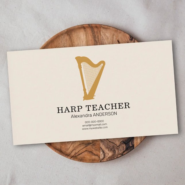 Harp Teacher Business Card (Harp Teacher Business Card)