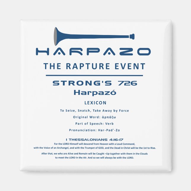 Harpazo Rapture Event Magnet (Front)