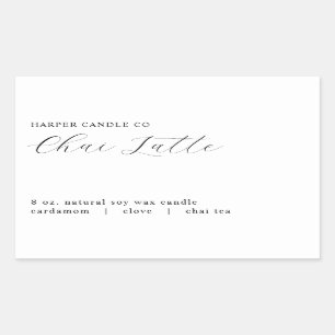 Harper Chai Latte Style Matte Candle Label