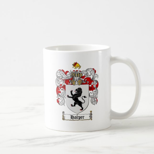 HARPER COAT OF ARMS - harper family crest Coffee Mug (Right)