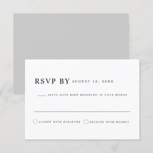 HARPER Modern Minimalist Classic Serif Clean RSVP Invitation