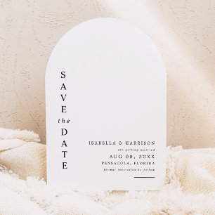 HARPER Modern Simple Photo Arched Save the Date Invitation