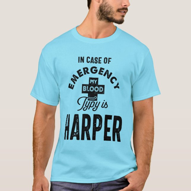 Harper Personalised Name Birthday Gift T-Shirt (Front)