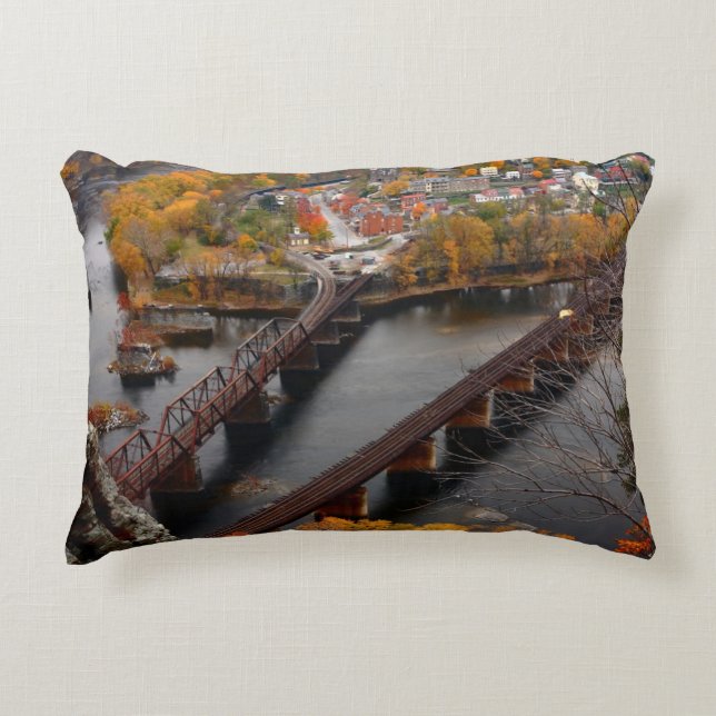 Harpers Ferry in the Fall Decorative Cushion (Front)