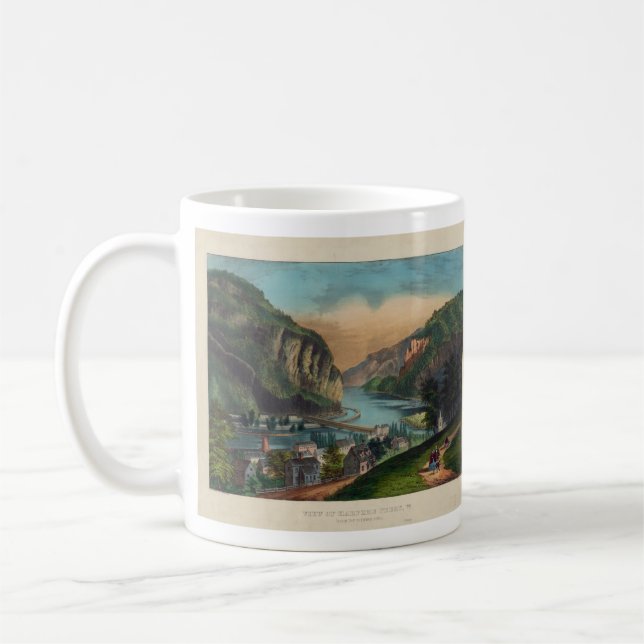Harpers Ferry Jefferson County West Virginia 1859 Coffee Mug (Left)